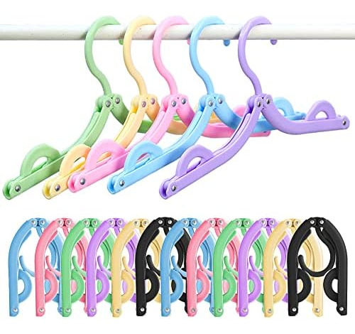 Percha Plegable De Viaje 12pcs Percha Portátil Multifunciona