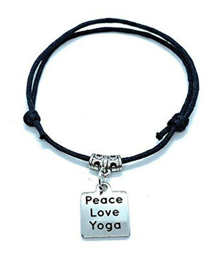 Pulsera De Dije - Spread Blessings Peace, Love, Yoga Adjust