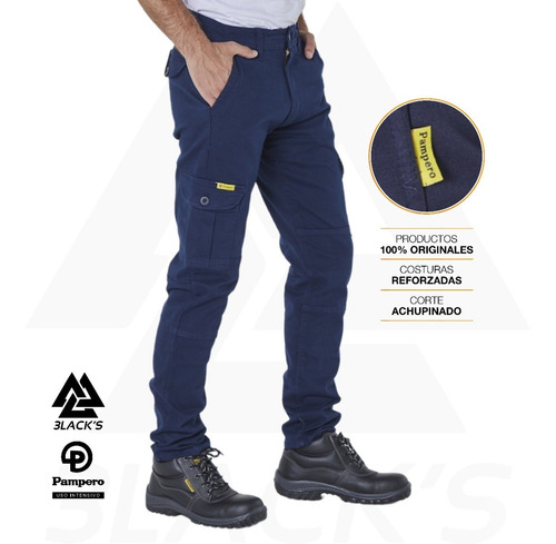 Imagen 3 de 7 de Pantalón Cargo Fit Pampero Elastizado T. 38 Al 54