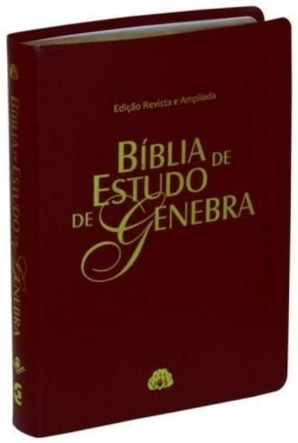 Bíblia De Estudo Genebra Ampliada/cor-vinho Nobre