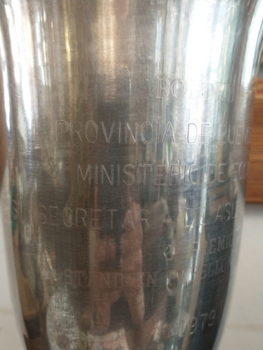 Imagen 5 de 8 de Antigua Copa Trofeo Bañado En Plata Bordeu 79