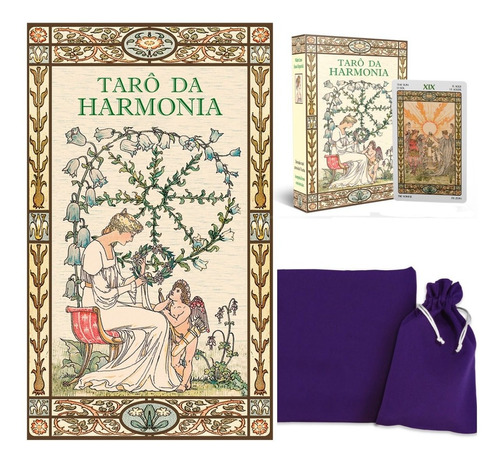 Tarô Da Harmonia 78  + Livro Instruções + Toalha E Saquinho
