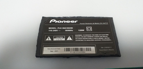 Tarjeta Fuente Para Pantalla Pioneer Modelo Ple-50a10uhd (Usado)