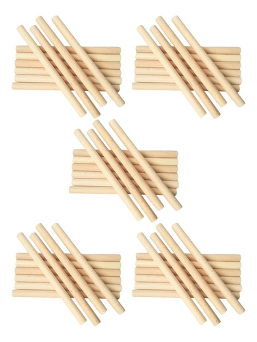 50 Uds. Palos De Madera Sin Pintar, Palitos De Madera Para