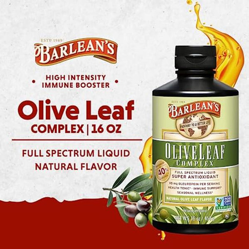 Barlean's Organic Oils Olive Leaf Complex Immune Support Liq