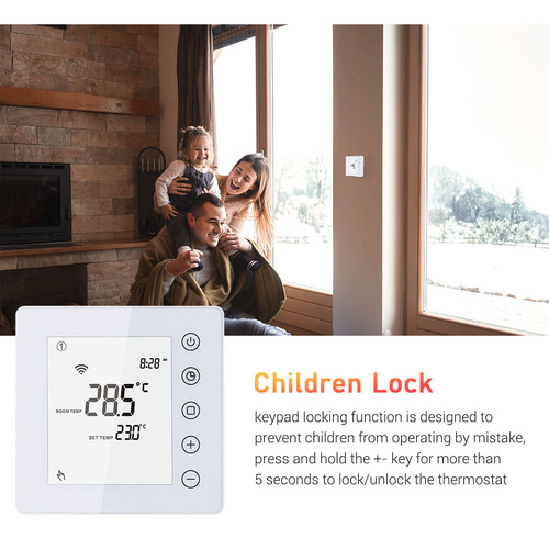 Termostato Escolar Externo Com Tela Sensível Ao Toque Smart