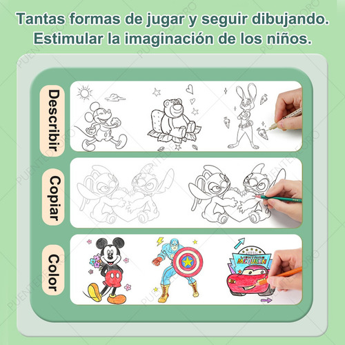 5pz Libro Colorear Para Niño + Marcador Acrílico 24 Colores