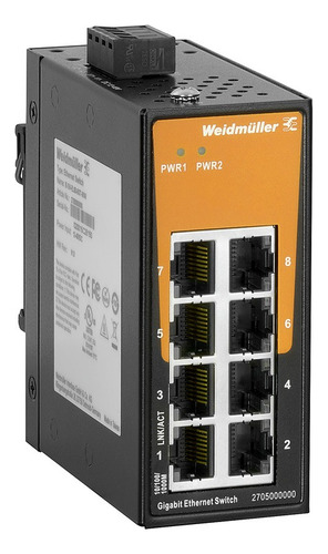 Switch De Red Fast Ethernet, Número De Puertos 8x Rj45, Ip30