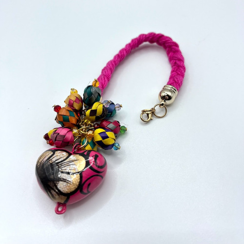 Pulsera Artesanal Hecha A Mano Modelo Yatziri Color Rosa