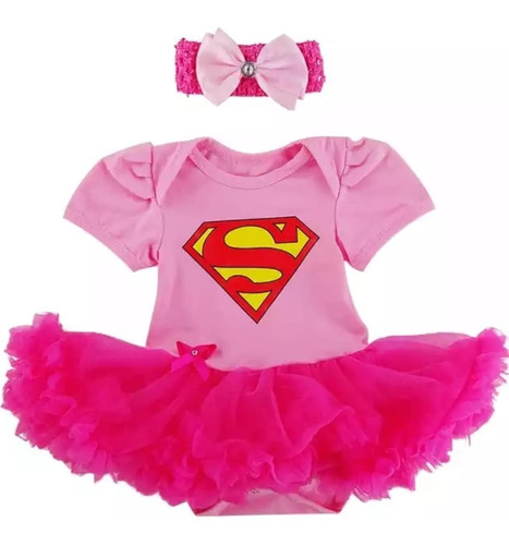 Disfraz Supergirl Rosa Bebé 