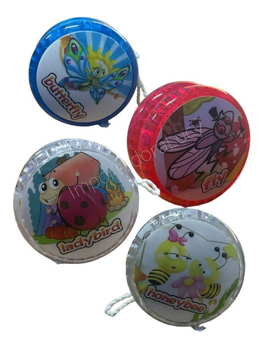 Pack 6 Yoyo Con Luz Diferentes Modelos Sorpresa Cumpleaños