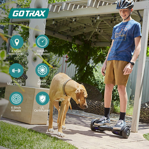 Hoverboard Gotrax Com Rodas Led De 6,5 E Farol Para Crianças