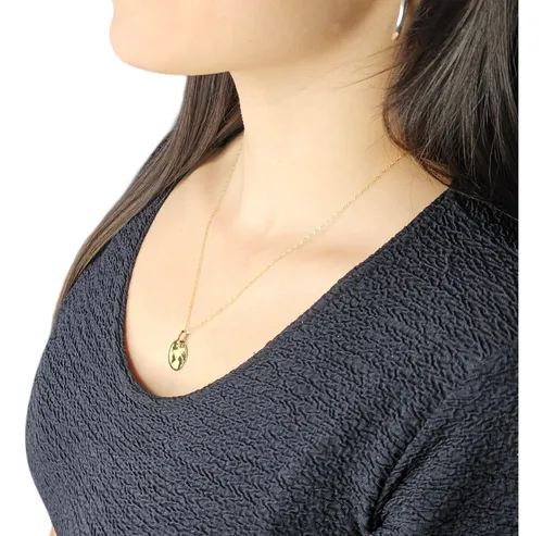 Conjunto Oro 18k Cadena Singapur + Dije Mundo