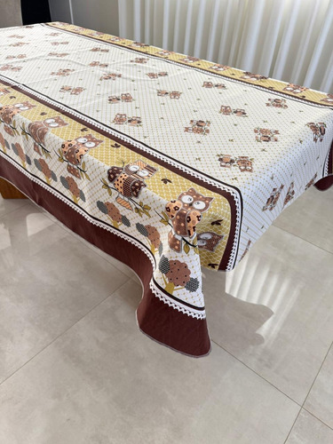 Jogo De Cozinha Diamante Com Toalha Mesa 4 Cadeiras Coruja