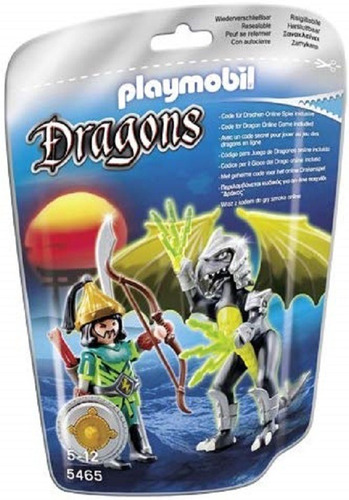 Playmobil 5465 Storm Dragon Con Guerrero Cantidad De Piezas 1