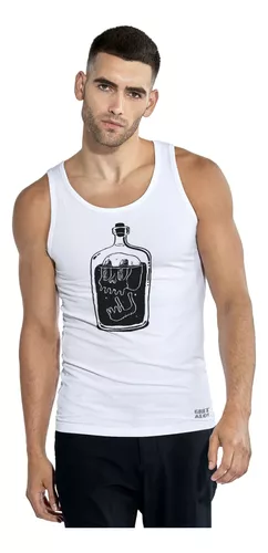 Camiseta Tank Top Hombre Gym Estampado Alternativo Poison