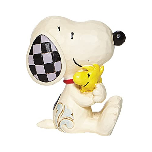 Jim Shore Mini Snoopy Abrazando Woodstock Figura Decora...