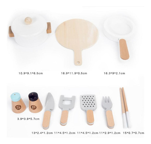 Juego De Cocina De Madera, Utensilios De Cocina, Juego De