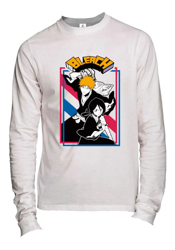 Playera M Larga Anime Bleach1 Rukia Ichigo