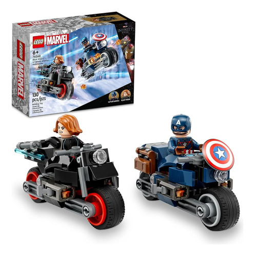 Lego Marvel 76260 Motos De Viuda Negra Y El Capitán América