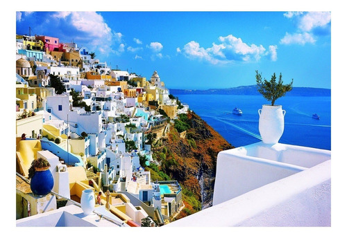 Imagen 4 de 4 de Rompecabezas Trefl Santorini, Greece 26119 de 1500 piezas