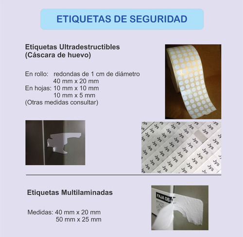Imagen 2 de 2 de 100 Etiquetas Seguridad Garantia Tornillos Promo