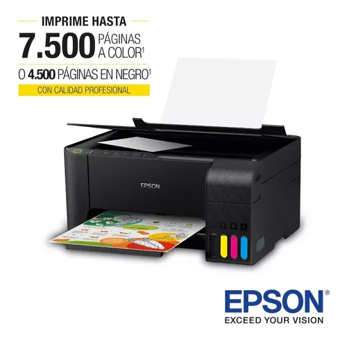 Impresora a color multifunción Epson EcoTank L3150 con wifi 220V negra