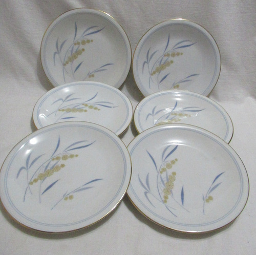 Juego 6 Platos Postre Porcelana Limoges France Ahrenfeldt