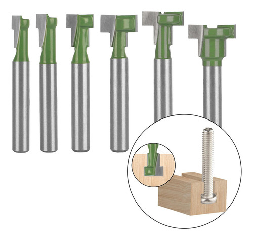 Juego De Brocas Para Enrutador De Cerradura, 6 Piezas,