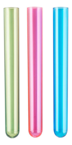 Tubo Ensayo Plastico 5 8  Vario Color Neon Azul Verde Rosa