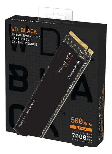 Disco Ssd Western Digital Wds500g1x0e Black Sn850 Nvme 500gb