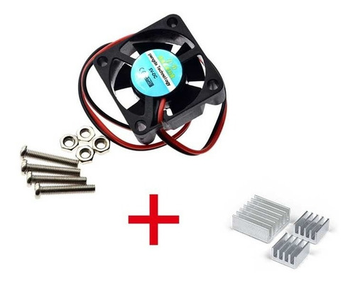 Kit Case Raspberry Model Pi 3 B Ou B+ + Cooler + Dissipadore