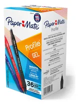 Comprar 36u Lapicera De Gel Retractil Paper Mate 0,7mm Color Surtido