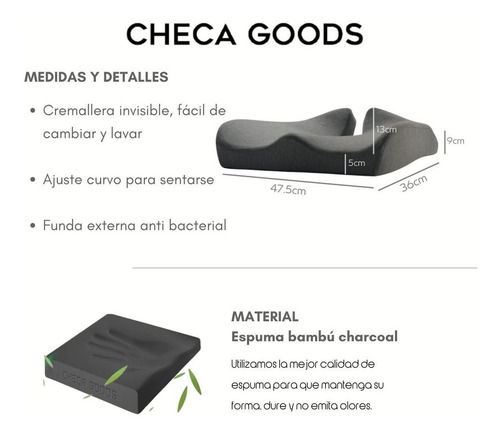 Cojin Ergonomico, Anatómico, Dolor Coxis Bravos3 Checa Goods