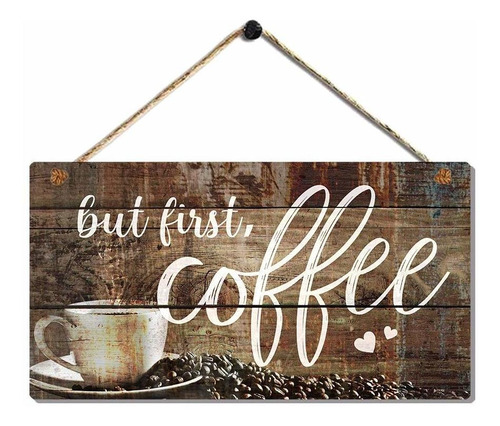 But First Coffee Signs Vintage Kitchen Coffee Decor Off...