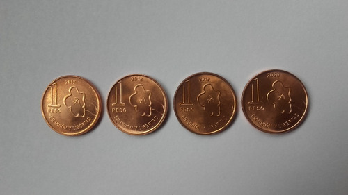 Argentina 4 Monedas 1 Peso Árbol Año 2017, 2018, 2019, 2020
