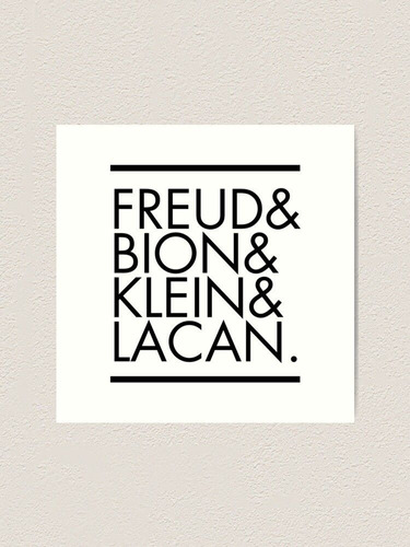Cuadro 60x60cm Freud Lacan Bion Klein Psicologia