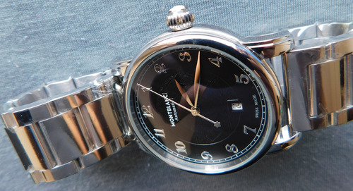 #relógio Montblanc Star Legacy Automatic Swiss Made 27 Joias Marrom Prateado Preto