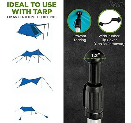 Imagen 4 de 6 de Varillas De Aluminio Ajustables Para Carpa Camping 4 Polos