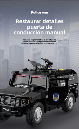 Coche Blindado De Juguete Policial Con Inercia De Sonido Y L