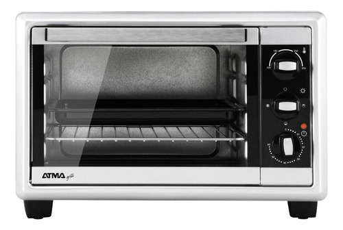 Horno Eléctrico Grill Atma Hg2010n 17 Litros Acero Inox