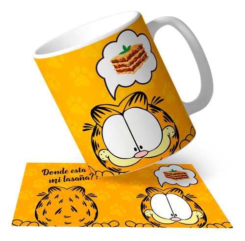  Tazón Garfield Dónde Está Mi Lasaña... Dibujo Animado Serie
