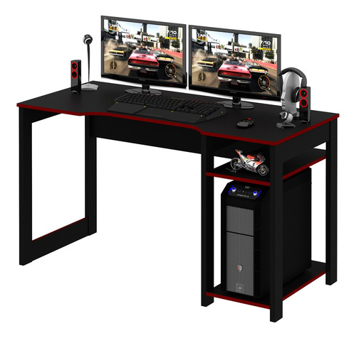 Mueble Escritorio/mesa Gamer Negro/rojo Me4152.0001