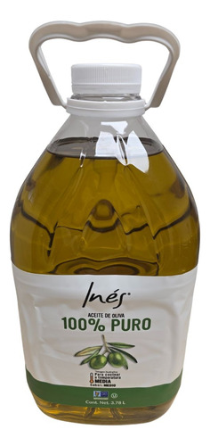 Aceite De Oliva 100% Puro Sin Gluten Inés 3.78 Lts