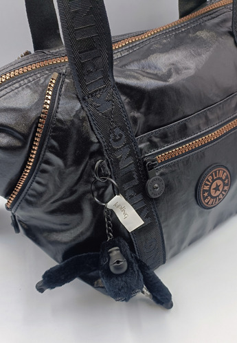 Kipling Art Mini Bolso De Mano Y Crossbody Mujer Original Glorious Copper Brilloso Negro Negro