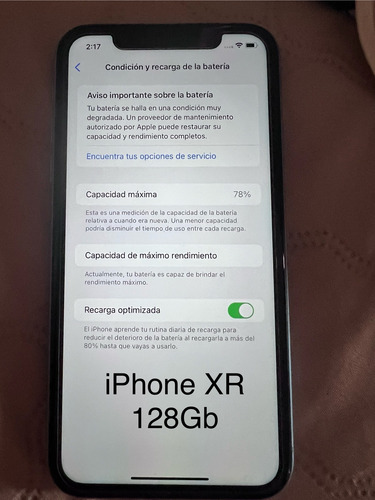 Apple Iphone Xr 128 Gb - Azul Celeste (Usado)