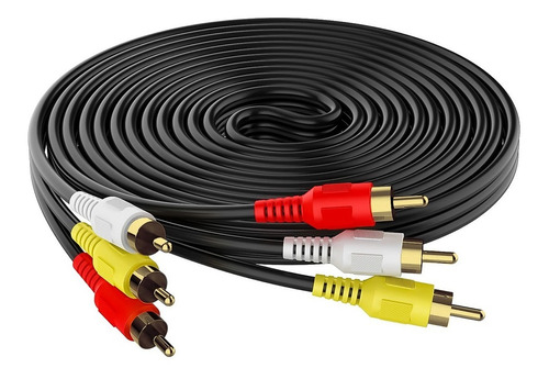 Cable Triple Rca 3 Rca A 3 Rca Audio Y Video 5 Metros Otec