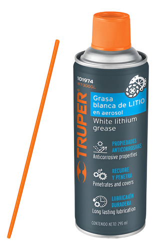 Grasa Blanca De Litio En Aerosol 295 Ml Spray Truper