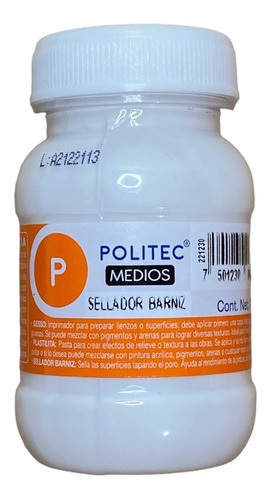 Barniz Acrilico Politec 100ml Sellador Base Agua