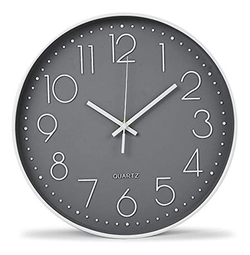 Jinma Reloj De Pared Moderno De 12 Pulgadas Silencioso Sin T